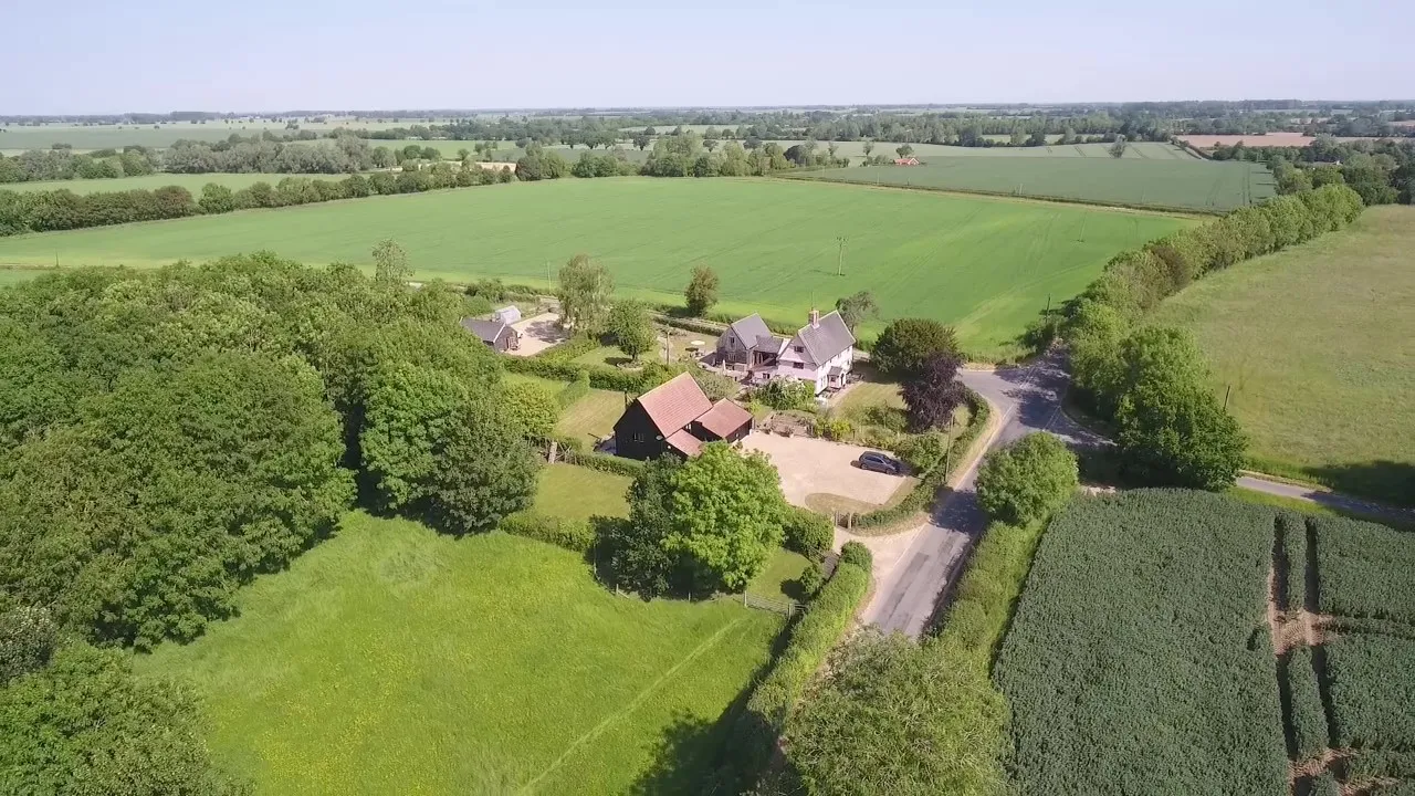 Suffolk countryside around Corner Farm